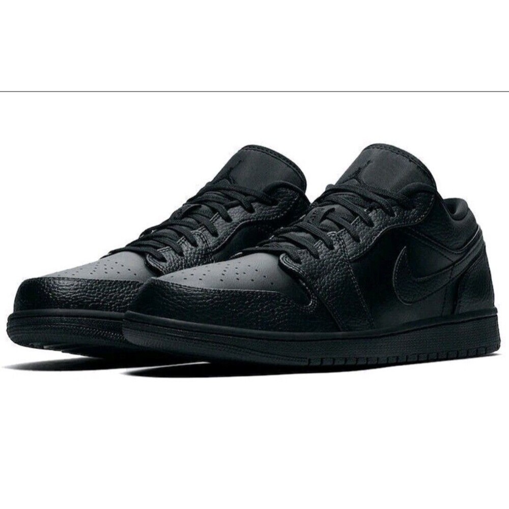 Nike Air Jordan 1 Low Triple Black Mens Size 8-553558-091 Womens Sz 10
